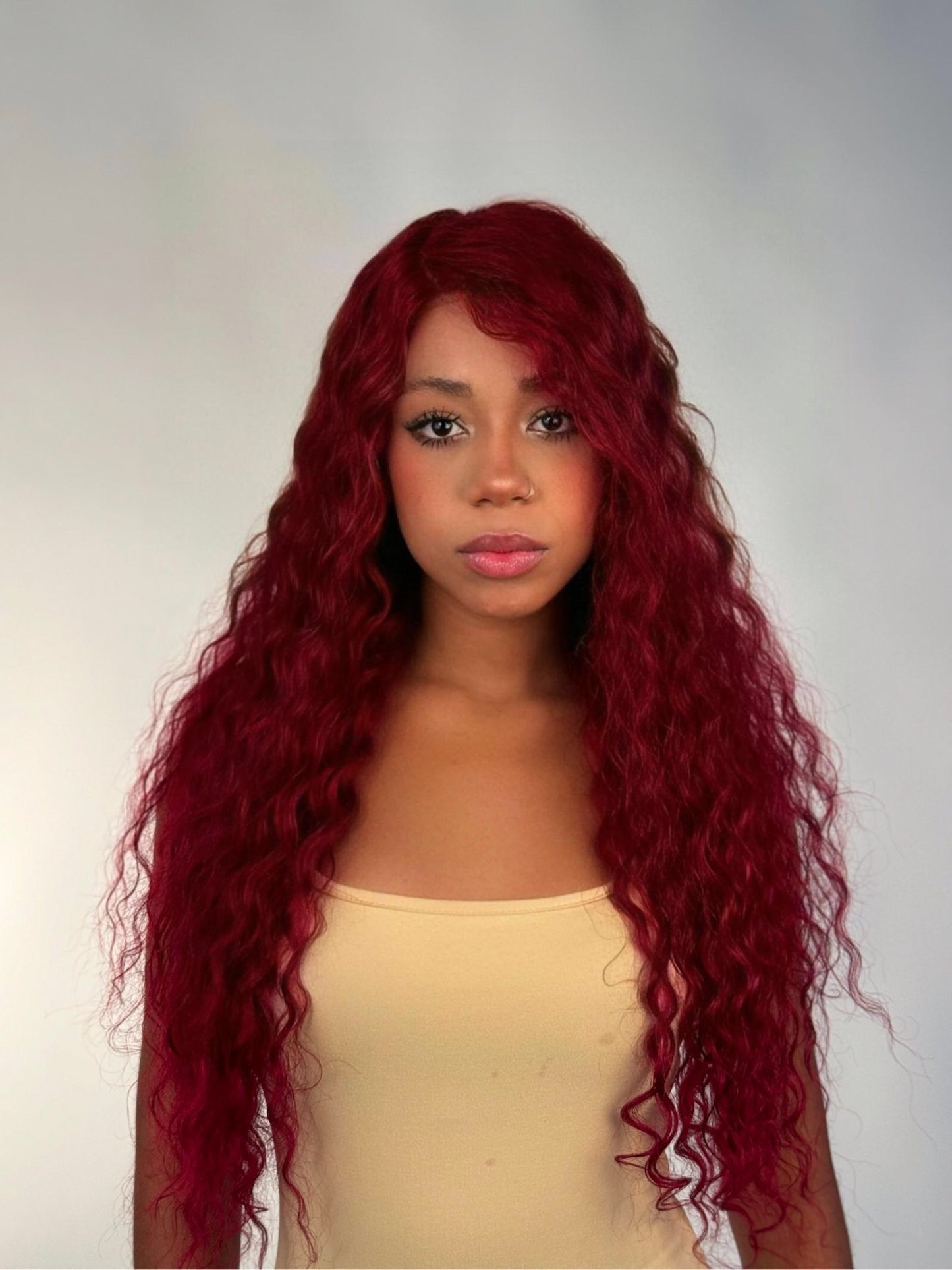 Curly red