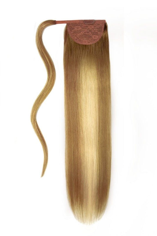 Coleta de pelo natural rubia